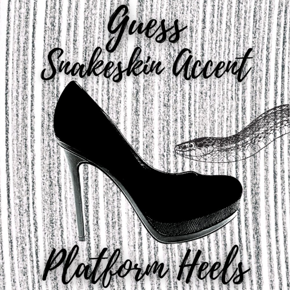 G by Guess - Black Suede Platform Pumps